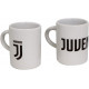 SET 2 TAZZINE DA CAFFÈ IN CERAMICA FC JUVENTUS OFFICIAL PRODUCT THIS IS OUR HOME TAZZE BIANCHE CON LOGO 7X5+2,5CM MANICO