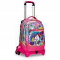 ZAINO SCUOLA TROLLEY JACK 3WD SJ GANG MAGICFLIP GIRL ZAINO CON TROLLEY SGANCIABILE 3RUOTE 37X51X27CM SEVEN JUNIOR ITALY