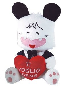 PELUCHE HELLO SPANK CAMICI/CUORE TI VOGLIO BENE/TI AMO 38 CM