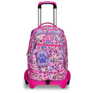 ZAINO SCUOLA TROLLEY JACK 3WD+ SJ GANG FLEECY GIRL ZAINO CON TROLLEY SGANCIABILE 3 RUOTE 37X51X27CM SEVEN JUNIOR ITALY