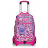 ZAINO SCUOLA TROLLEY JACK 3WD+ SJ GANG FLEECY GIRL ZAINO CON TROLLEY SGANCIABILE 3 RUOTE 37X51X27CM SEVEN JUNIOR ITALY