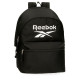 ZAINO AMERICANO REEBOK BOSTON NERO 31X44X18CM 28L 1 ZIP PORTA PC E TABLET TASCA CON ZIP PER SCUOLA LAVORO E TEMPO LIBERO