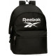 ZAINO 2 CERNIERE REEBOK BOSTON NERO 31X44X18CM 2 ZIP PORTA PC E TABLET TASCA CON ZIP PER SCUOLA LAVORO E TEMPO LIBERO