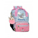 BORSA ZAINETTO CON MANICI ENSÒ DREAMS UNICORN 23X28X10CM 1ZIP +2 TASCHE CON 2 ZIP + GADGET E FASCIA AGGANCIO AL TROLLEY