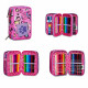 ASTUCCIO SCUOLA 3ZIP A LIBRO SJ GANG EVER RAYL GIRLY 44PZ.PENNA CANCELLABILE CARIOCA+COLORI+ACCESSORI SEVEN JUNIOR ITALY