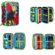 ASTUCCIO SCUOLA 3 ZIP A LIBRO SJ GANG GLITZLED BOY 44PZ.PENNA CANCELLABILE CARIOCA+COLORI+ACCESSORI SEVEN JUNIOR ITALY