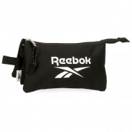 ASTUCCIO PORTATUTTO 2 CERNIERE REEBOK BOSTON NERO 22X12X5CM 3 SCOMPARTI SCUOLA E DA VIAGGIO BLACK OFFICIAL PRODUCT