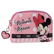 PORTAMONETE MINNIE & YOU DISNEY ORIGINAL 12X8X2CM.ROSA CON ZIP