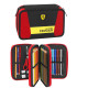 ASTUCCIO CORREDO SCUOLA 3ZIP A LIBRO SCUDERIA FERRARI 45PZ PENNE CANCELLAB.PASTELLI GIOTTO+ACCESSORI PANINI SCUOLA ITALY