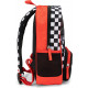 ZAINETTO ASILO MARIOKART ROSSO BIANCO E NERO A SCACCHI ZAINO 30X23X10CM 2 ZIP NINTENDO SUPERMARIO PANINI SCUOLA ITALY