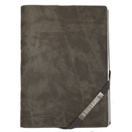 AGENDA GIORNALIERA 2015 IN PELLE COLORE TORTORA F.TO. 14,5X20,5CM.C/ELASTICO ANGOLARE BLOCCO MOBILE RICAMBIABILE