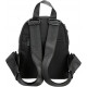 ZAINETTO FREE TIME REEBOK ELSIE NERO 20X25,5X10CM ZAINO CASUAL 1 ZIP TASCHE CON ZIP PER SCUOLA LAVORO E TEMPO LIBERO