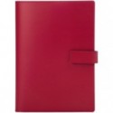 AGENDA GIORNALIERA 2015 IN PELLE ROSSA F.TO 14,5X20,5CM.BLOCCO MOBILE RICAMBIABILE