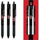 SET 3 PENNE GEL AC MILAN CON CLIP PRODOTTO UFFICIALE IN ELEGANTE ASTUCCIO CON SEPARATORE INTERNO SEVEN SCUOLA ITALY