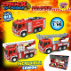 TRUCK D-FORCE SCATOLA SALVA LA CITTÀ CAMION DEI POMPIERI CESTELLO 30X18X11CM A FRIZIONE SCALA 1:16 CON LUCI E SUONI