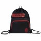 FREETIME PACK ZAINETTO A SACCA AC MILAN OFFICIAL PRODUCT 46X37CM ROSSONERO TASCA CON ZIP ESTERNA SEVEN SCUOLA ITALY