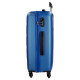 SET 3 TROLLEY DA VIAGGIO ABS 4 RUOTE ROLL ROAD AZZURRO VALIGIA BAG.A MANO 39X55X20 STIVA52X75X28-55X65X75CM CHIUS.A COMB