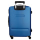 SET 3 TROLLEY DA VIAGGIO ABS 4 RUOTE ROLL ROAD AZZURRO VALIGIA BAG.A MANO 39X55X20 STIVA52X75X28-55X65X75CM CHIUS.A COMB