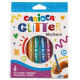 ASTUCCIO 6 PENNARELLI GLITTER MARKERS INCHIOSTRO BASE ACQUA LIGHT FAST PUNTA FINE 2,8MM ALTA QUALITÀ CARIOCA ITALY