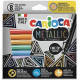 ASTUCCIO 8 PENNARELLI METALLIC FINEMARKER INCHIOSTRO BASE ACQUA LIGHT FAST PUNTA FINE 2,8MM CARIOCA MADE IN ITALY