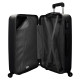 SET 3 TROLLEY ABS 4 RUOTE NERO ROLL ROAD FLEX VALIGIA CABINA 38X55X20CM DA STIVA 46X65X23CM 52X75X28CM CHIUSU.A COMBINAZ