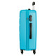 SET 3 TROLLEY DA VIAGGIO ABS 4 RUOTE ROLL ROAD AZZURRO VALIGIA BAG.A MANO 39X55X20 STIVA52X75X28-55X65X75CM CHIUS.A COMB