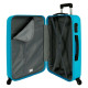 SET 3 TROLLEY DA VIAGGIO ABS 4 RUOTE ROLL ROAD AZZURRO VALIGIA BAG.A MANO 39X55X20 STIVA52X75X28-55X65X75CM CHIUS.A COMB