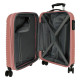 TROLLEY DA VIAGGIO ABS ROLL ROAD INDIA ROSA VALIGIA 4RUOTE BAGAGLIO A MANO 40X55X20CM 2,6KG 2 ZIPEXPAND CHIUS.A COMBINAZ