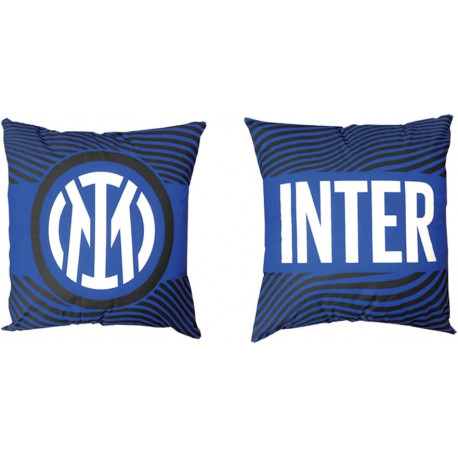 CUSCINO ARREDO FC INTERNAZIONALE ORIGINAL 40X40CM.IMBOTTITO 100%POLIESTER RIVESTIM.100%COTONE PRODOTTO UFFICIALE HERMET