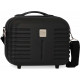 BEAUTY CASE DA VIAGGIO RIGIDO ABS ROLL ROAD INDIA NERO 29X21X15CM 1 ZIP CON TRACOLLA E FASCIA AGGANCIO AL TROLLEY