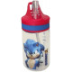 BORRACCIA SONIC SEGA ORIGINAL TRITAN 400ML TRASPARENTE CON STAMPA PERSONAGGI TAPPO ROSSO RICHIUDIBILE CON DOSATORE