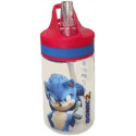 BORRACCIA SONIC SEGA ORIGINAL TRITAN 400ML TRASPARENTE CON STAMPA PERSONAGGI TAPPO ROSSO RICHIUDIBILE CON DOSATORE