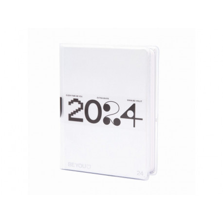 LIBRO DIARIO EVERYTIME BE YOU 2024 EXTRA WHITE CON ADESIVI COPERTINA BIANCA 18X13,5CM GIOCHI PREZIOSI MADE IN ITALY