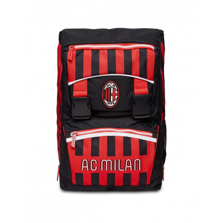 ZAINO SCUOLA ESTENSIBILE AC MILAN BIG GLORY & HONOUR 45X30X27CM ZAINO SDOPPIABILE OFFICIAL PRODUCT FOOTBALL SEVEN ITALY