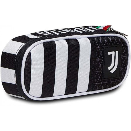 BUSTINA ROUND SCUOLA ASTUCCIO OVALE 1 ZIP FC JUVENTUS FOOTBALL GLORIOUS WIN 23X10X6CM PRODOTTO UFFICIALE DA SEVEN ITALY