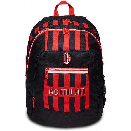 ZAINO SCUOLA ADVANCED DOPPIO SCOMPARTO AC MILAN GLORY & HONOUR FOOTBALL 43X32X21CM OFFICIAL PRODUCT SEVEN ITALY