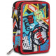 ASTUCCIO SCUOLA 3 ZIP A LIBRO SJ GANG FIREGOAL BOY44PZ.2 PENNE CANCELLABILI+COLORI+ACCESSORI SCUOLA SEVEN JUNIOR ITALY