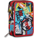 ASTUCCIO SCUOLA 3 ZIP A LIBRO SJ GANG FIREGOAL BOY44PZ.2 PENNE CANCELLABILI+COLORI+ACCESSORI SCUOLA SEVEN JUNIOR ITALY