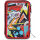 ASTUCCIO SCUOLA 3 ZIP A LIBRO SJ GANG FIREGOAL BOY44PZ.2 PENNE CANCELLABILI+COLORI+ACCESSORI SCUOLA SEVEN JUNIOR ITALY