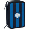 ASTUCCIO SCUOLA 3 ZIP A LIBRO FC INTERNAZIONALE GENIUS45PZ PASTELLLI PENNARELLI PENNE CANCELLABILI+ACCESSORI SEVEN ITALY