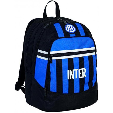 ZAINO SCUOLA ADVANCED DOPPIO SCOMPARTO FC INTERNAZIONALE FOOTBALL GENIUS 42X33X22CM OFFICIAL PRODUCT SEVEN ITALY