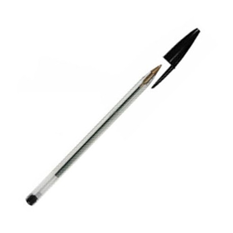 DISPLAY 100 PENNE BIC CRISTAL MEDIUM NERA PUNTA 1,0.MM.