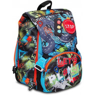 ZAINO SCUOLA SDOPPIABILE BIG SJ GANG RUSHPACK BOY 27X41X22CM28L.LO ZAINO CHE CAMBIA QUANDO VUOI TU! SEVEN JUNIOR ITALY