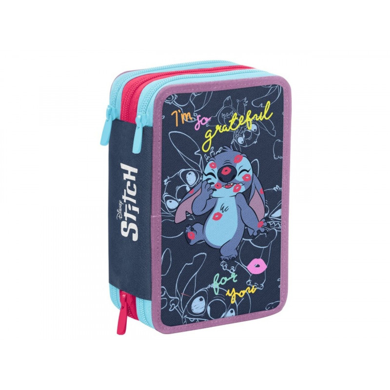 ASTUCCIO SCUOLA 3 ZIP A LIBRO LILO & STITCH DISNEY 43PZ ACCESSORI