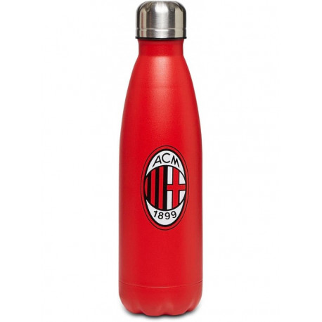 BORRACCIA TERMICA AC MILAN 500ML ACCIAIO INOX304 STAINLESS STELL FREDDO24H.CALDO12 TENUTA STAGNA BPA FREE NO ALCOL.SEVEN