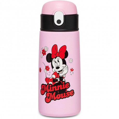 SEVEN BORRACCIA TERMICA MINNIE MOUSE DISNEY 460ML ACCIAIO INOX304 STAINLESS STELL FREDDO24H.CALDO12T.STAGNA BPA FREE