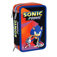 ASTUCCIO SCUOLA 3 ZIP A LIBRO SONIC PRIME NETFLIX 43PZ ACCESSORI SCUOLA PENNARELLI PASTELLI 4.0MM SEVEN OFFICIAL PRODUCT