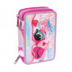 ASTUCCIO SCUOLA 3 ZIP A LIBRO SJ GANG HEART LOLLY GIRL 44PZ.2 PENNE CANCELLABILI+COLORI+ACCESSORI SEVEN JUNIOR ITALY