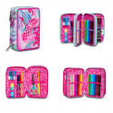 ASTUCCIO SCUOLA 3ZIP A LIBRO SJ GANG SEABEAUTY GIRL 44PZ.2 PENNE CANCELLABILI+COLORI+ACCESSORI SCUOLA SEVEN JUNIOR ITALY