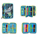 ASTUCCIO SCUOLA 3ZIP A LIBRO SJ GANG SHARKEN BOY44PZ.2 PENNE CANCELLABILI+COLORI+ACCESSORI SCUOLA SEVEN JUNIOR ITALY